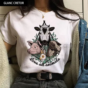 Venner Ikke Mad T-shirt med Vintage t-shirt Tee Gave til Veganer-Shirt Kvinder Tshirt Harajuku Ullzang ko print T-shirt Femme