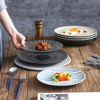 Stirpe kreative Japansk koreansk køkken keramisk knække pladen steak, pasta fødevarer hotel plade parabol service middag fad