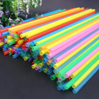 100Pcs/Taske Universal Praktisk Plast Sugerør Handicarft Af 7 Farver Plast Sugerør Praktisk Håndværk Tilbehør