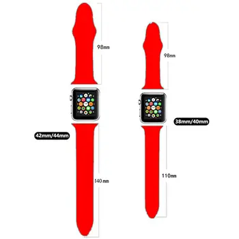 Sport Strop Til Apple Ur band 44mm 40mm 42mm 38mm Udskrivning Silikone armbånd armbånd til iwatch serie 3 4 5 6 SE-Band