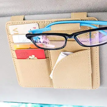 Multi-funktionel køretøj køretøj opbevaringspose opbevaring artikler læder briller klip