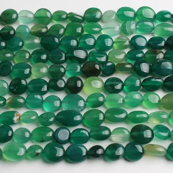 Natursten Grønne agater Perler 8-10mm Uregelmæssige Løs Spacer Perler Til Smykker at Gøre Bulk Mode Charme Armbånd Halskæde