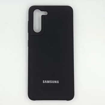 Samsung S21 Plus Tilfælde Ultra Silke Silica Gel Galaxy S20 Fe Tryk på Tilbage, Beskyttende skal Væske til S8 S10 Note 20 S9 Mobiltelefon S8
