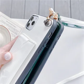 Luksus Bling Pailletter Tegnebog, Mobiltelefon Case For iPhone 11 12 XS Pro Max 7 8 Plus SE Holdbar Læder Rem Halskæde Lanyard Mobil taske