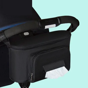 Baby Klapvogn Mor Ble taske Tasker stor lagringskapacitet bag på håndtaget Hænger posen kan hænge eller hopbos klapvogn Tilbehør