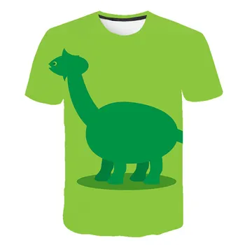Sjove 3D-Drenge/pige Brand T-shirt Børn, dyr århundrede dinosaur Animationsfilm T-shirts mode Afslappet Baby tøj Streetwear Sommer Toppe