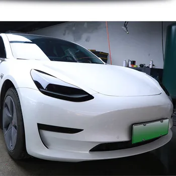 For Tesla Model X Forlygte Beskyttende Film Sorte Gennemsigtige TPU Dekoration ridsefast Lamper Mærkat Auto Tilbehør.