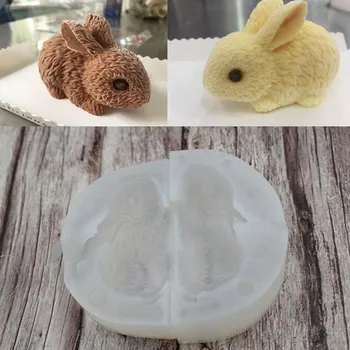 3D Kanin Påske Bunny silikone fondant kage forme chokolade sugarcraft form til cupcake dekoration dyr bagning værktøjer køkken