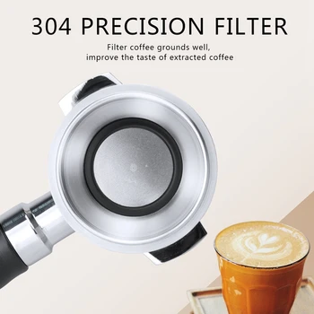 51mm Rustfrit Stål Og Bundløst Manipulere Coffeeware Kurv til Espresso Moffee Maskine Og Tilbehør,Sort