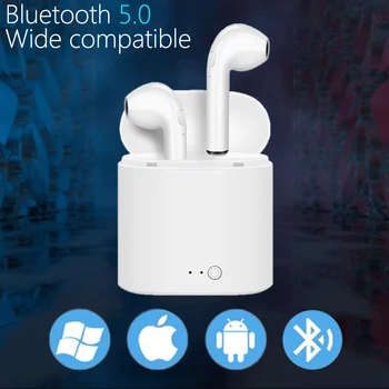 I7s tws Bluetooth-Hovedtelefoner 5.0 Hovedtelefoner Trådløse Headset Stereo Bas Øretelefoner Pod, I-øret Sport Vandtæt Hovedtelefon Bluetooth