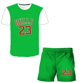 Drenge Sport Basketball Tøj, der Passer Sommeren Træningsdragt Børn s Fashion Kort Ærme T-Shirt, Shorts Toddler Dreng, der Passer Til 4-14Y