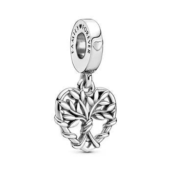 BOFUER Hjem Family Tree Charme Passer til Pandora Oprindelige 925 Sterling Sølv Armbånd til Kvinder Fine DIY-Kærlighed Vedhæng Smykker 558B