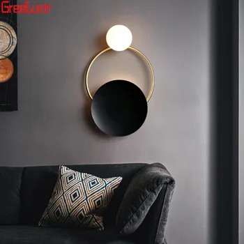 Nordiske Cirkel Led væglamper Minimalistisk Guld Indendørs Belysning Sengen Sconce Lampe Glansmetalpræparater Hjem Deco-Væg Lys til Badeværelse