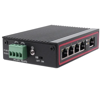 5-Port RJ45 10/100M Ethernet Desktop Switch Hubs Netværk Bærbar DIN-Skinne Type