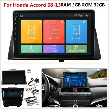 Bil Android 10.1 GPS for Honda Accord 08-13-Radio, Navigation, Multimedie-Afspiller Tryk Head Unit dobbelt 2Din autoradio 4core 2+32G