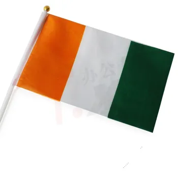 14 * 21 cm Cote d ' Ivoire hånd signal viftede med flag lille banner flag