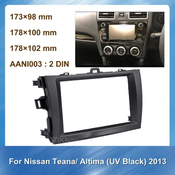 2DIN Bil Stereo, DVD, Radio Fascia for Nissan Teana Altima UV-Sort 2013 Lyd-Afspiller Panel Adapter Ramme Dash Mount