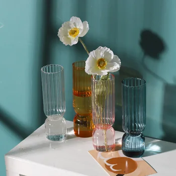 Nye Cutelife Nordiske Gennemsigtige Små Glas Vaser Design Terrarium Hydroponiske Blomst Plante Wazony Vase Bryllup Hjem Dekoration