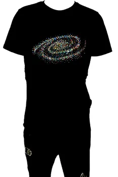 10 pc/masse Kosmisk energi hotfix rhinestones, heat transfer design jern på motiver,rhinestone til beklædning,T-shirt