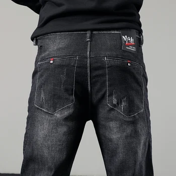 Europæiske Mænd dsq Italien Berømt Mærke Jeans Bukser Mænd Slim Jeans Lynlås Straight Jeans Bukser Herre Sort Hul Jeans til Mænd