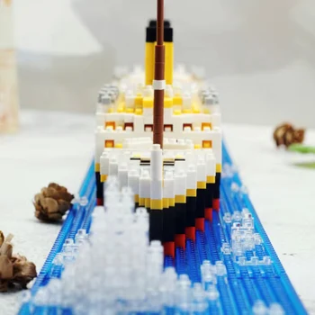 1860pcs RMS Titanic Model Stor Cruise Skib/Båd 3D Micro byggesten Mursten Samling DIY Legetøj til Børn Julegave