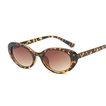 Brand Designer Ovale Solbriller Kvinder Årgang 90'erne Damer Cat Eye Solbriller Lille Ramme Sol Briller Kvindelige Oculos De Sol