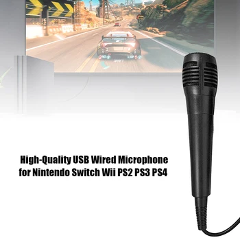 USB-Kablet Karaoke Mikrofon Musikalske Elementer Bærbare Letvægts Mic til Nintendo Skifte Wii, Wii U, PS3, PS4, Xbox Én-PC