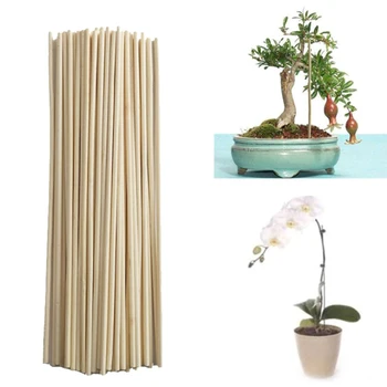 50stk Have bambuspind plantevækst Støtte Stang Gren Træ Spisepinde DIY-haveredskaber