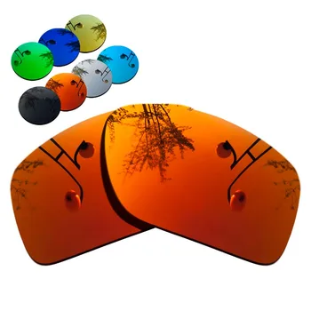 Præcist Skåret Polariseret Udskiftning Linser for Stor Taco OO9173 Solbriller Rød Spejlet Belægning Farve - Valg
