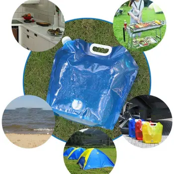 Hjem Offentlig Folding Portable Vand Taske Med Hane Bil Vand Opbevaringspose Spand Nødsituation Vand Taske Sport Riding Flaske