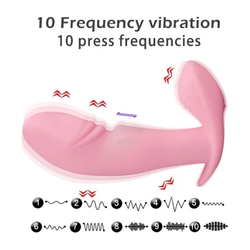 10 Hastigheder Fjernbetjening Dildo Vibratorer Trusser til Kvinder Klitoris Stimulator Voksen Sex Maskine Kvindelige Masturbator Vagina Toy
