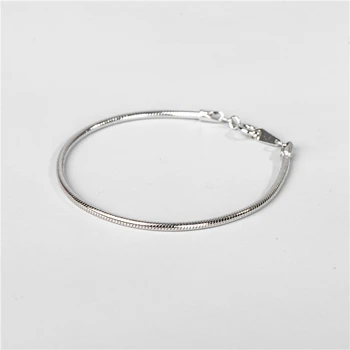 925 Sterling Sølv Snake Knogle Design Blank Armbånd Koreansk Stil Enkle Kolde Stil, Mode Hånd Smykker Sølv Armbånd