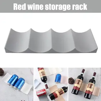 Wine Rack-Sammenklappelige Flaskeholder Køkkenbordet Vin Flaske Vin Rack Kan Flasken Organisation, Bord, Pantry Kabinet, Køleskab