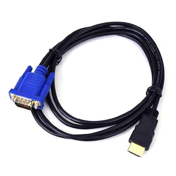 HDMI-kompatibel han til VGA Mandlige Wire Transfer HDTV Video Converter Adapter til Aux-Kabel-High Speed HDMI-kompatibelt Kabel