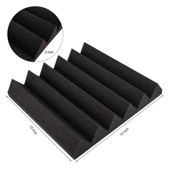 12 Stk Akustiske Skum Panel, Lyd Isolering Pad,Lyd Isolering Skum Panel,Studio Skum,Lyd Isolering Skum,5X30X30cm Detailhandel