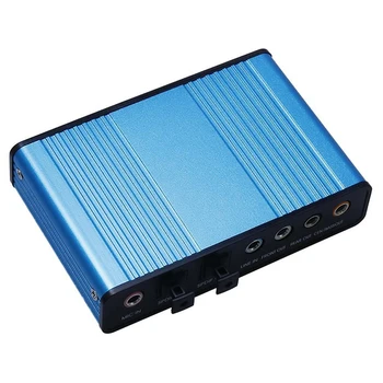 USB-lydkort 6 Kanal 5.1 Optisk Eksterne CM6206 Chipset Lyd-Card Converter til Bærbar Desktop Mikrofon