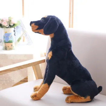 3D-Simulering Stor Rottweiler Dogpeluches Grandes Legetøj Dyr Plys Hjem Afgørende Dekoration Børns Gave