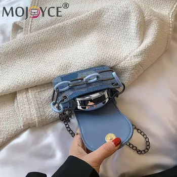 2021 Kvinders Mode Flap Læder Håndtasker Kvinder PU Farve Syning skuldertaske Casual Kæde Mini Flap Tasker