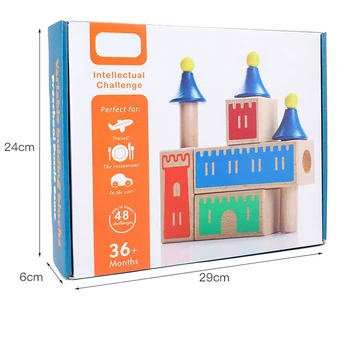 Maria Montessori Træ-Puslespil Børn er Foranderligt Slot byggesten, der er Forælder, Barn Interaktive pc Spil Puslespil Legetøj