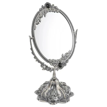 Europæiske Retro Makeup Spejl i Antik Makeup Spejl Prinsesse Spejl Dekorative Bordplade Drejeligt Spejl med Stander