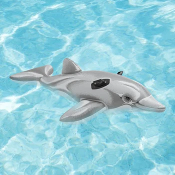 Dolphin Swimmingpool Float Oppustelige Børn Sommer Swimmingpool Tømmerflåde Legetøj Swimmingpool Ring Flydende Række Vand Spille Legetøj