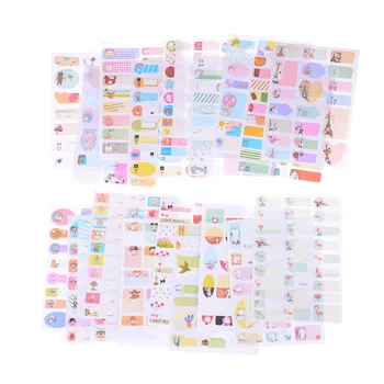 Søde koreanske Tegnefilm Vandtæt Navn PVC Mærkat Studerende Skolens Kontor Label Mærket Stickey Noter Dekoration Stickers Kids Gave