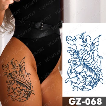 Juice Blæk Til Tatoveringer Body Art Varig Vandtæt Midlertidig Tatovering Mærkat Lotus Geisha Skønhed Tatoo Arm Falske Tradition Linje Tatto