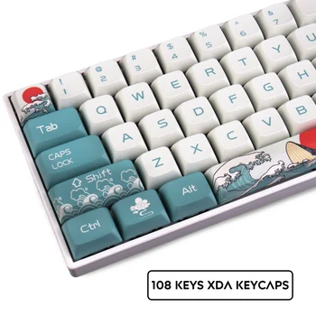 108 Nøgler XDA Profil PBT Keycap DYE-Sublimation Japanske Ukiyo-e Tasterne For GK61 Cherry MX Skifte Mekanisk Tastatur