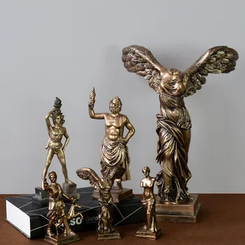 Antikke Græske Mytologiske Figurer Skulptur Vise Turist-Souvenir-Europæiske Vintage Dekorative Håndværk Nips Pynt