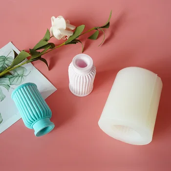 Silicone mold 3D tre-dimensionelle vase diy simulering vase blomst arrangement hjem dekoration aromaterapi gipsform håndværk