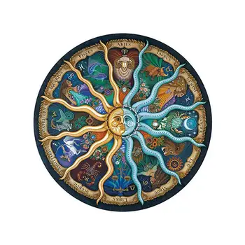 1000-PC ' Astrolabe Runde Puslespil Konstellation Cirkulære Puslespil Høj Sværhedsgrad Mythic Himmelsk Puslespil for Voksne Børn