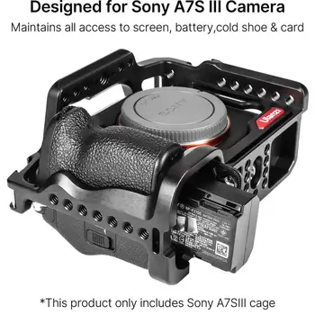 UURig Metal Kamera Bur for Sony A7SIII Rig Bure Med Koldt Sko Arric Lokalisere Hullet Mount FYLD Lys Mikrofon Tilbehør
