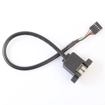 Udvidelse Kabel-Dual USB 2.0 til 9 Pin Konverter Kabel til Bundkortet Kvinde til Mand Reb F at M