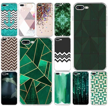 171AQ Smukke Smaragd Grønne glitter Blødt TPU Silikone Cover Case Til Apple iPhone 6 6s 7 8 plus-Sagen